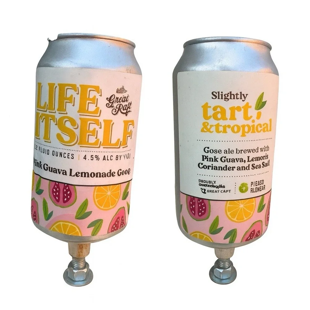 Great Raft Life Itself Pink Guava Lemonade Gose Beer Tap Handle Craft Brewery LA